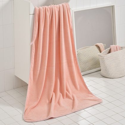 170x90cm Soft Quick Drying Solid Color Large Bath Towels